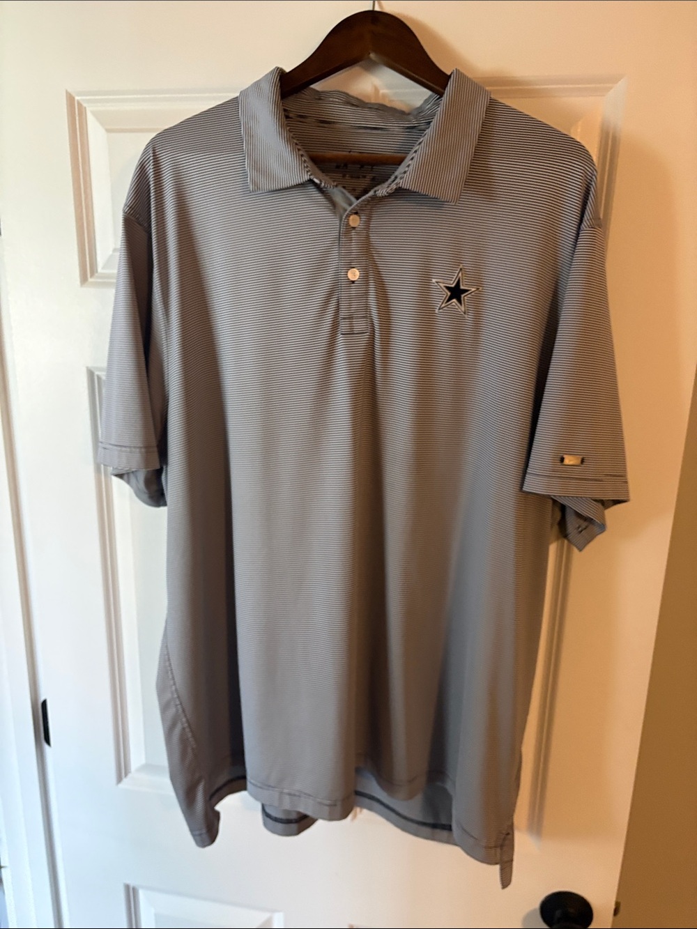 NFL Men’s Light Gray Dallas Cowboys Polo with Star Logo
